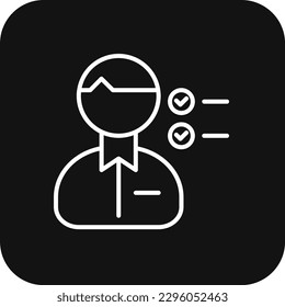 Icono de Gestión y trabajo en equipo de habilidad con estilo de línea rellena en negro. empleo, capacidad, formación, experiencia, mejora, experiencia, potencial. Ilustración del vector
