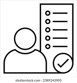 Skill Test, Assessment icon illustration. Design icon