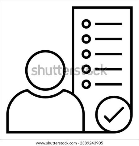 Skill Test, Assessment icon illustration. Design icon
