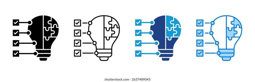 Skill Test icon sheet multiple style collection