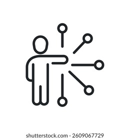 Skill thin line icons. Perfect pixel on transparent background