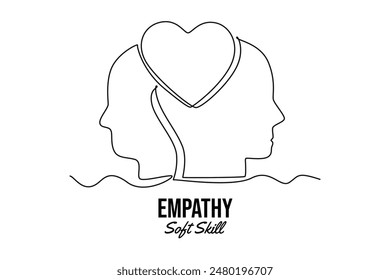 Skill and Training concept. Single line draw design vector graphic illustration.