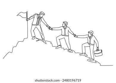 Skill and Training concept. Single line draw design vector graphic illustration.