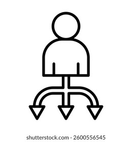 Skill Tree Vector Line Icon Design