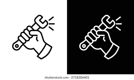 Versión de dos tonos de habilidad en fondo blanco y negro
