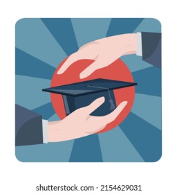 Skill up. Increasing of business or professional abilities. Knowledge gaining as a way to success. Digital training and distance learning. Flat vector illustration