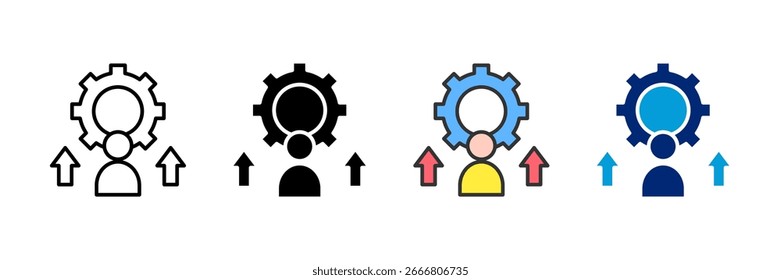 Skill Upgrade Icon Set Multiple Style Collection