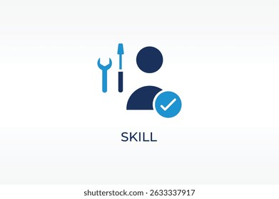 SKILL vector, icon or logo sign isolated symbol illustration