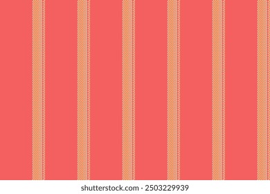 Tejido de Vertical de Vector de habilidad, textura de fondo textil de Sitio web. Líneas curvas sin patrón de rayas en la paleta de colores rojo y ámbar.