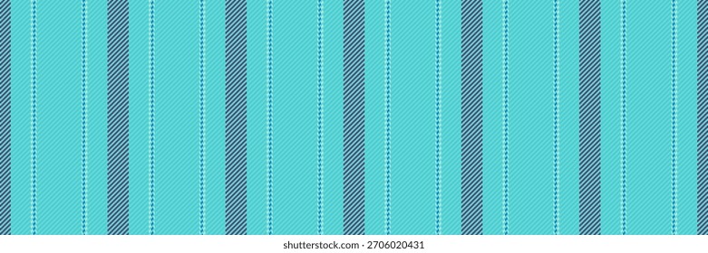 Geschicklichkeit vertikalen Hintergrund Stoff, Teal Linien textilen Streifen. Komfortabler, nahtloser Muster-Texturvektor in türkisen und mitteltürkisen Farben.