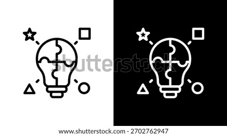 Skill White Icon Set Design