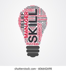 skill word cloud head typography