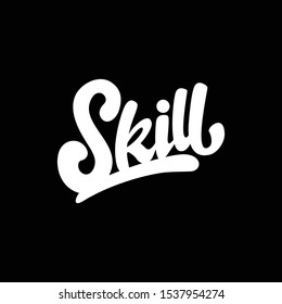 Skill Word in Lettering Style