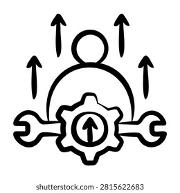 Skillbuilding Icon With Dooldles Handdrawn Style For Mentorship and Training
