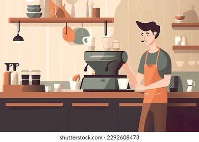 el barista calificado está haciendo que el café se vierta con gran concentración y concentración