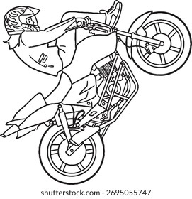 A skilled bike rider vector