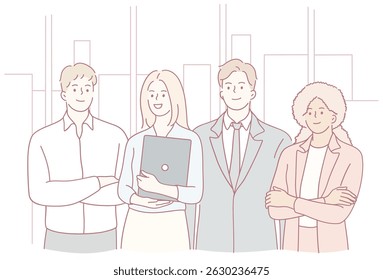 Un equipo diverso y capacitado muestra un trabajo en equipo y una colaboración excepcionales en una oficina moderna que fomenta el crecimiento