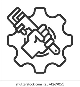 Skilled Icon Vector Illustration Outline