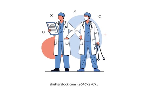 Skilled Medical Professionals Examining Patient Health Records With Stethoscope Tools Ensuring Top Patient Care Standards