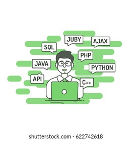 Skilled programmer who know many program languages working on