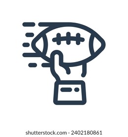 Skilled Quarterback Vector Icon Illustration for Game Strategy
