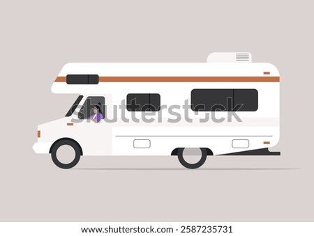 A skilled RV trailer driver enjoys the journey, expertly maneuvering through scenic routes filled with vibrant landscapes and endless possibilities for adventure