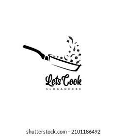 Skillet Cast Iron, Restaurant Cooking Kitchen Logo