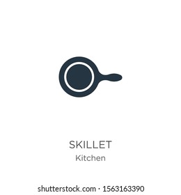 Skillet icon vector. Trendy flat skillet icon from kitchen collection isolated on white background. Vector illustration can be used for web and mobile graphic design, logo, eps10