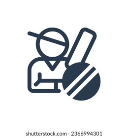 Ilustración del vector de Batsman hábil
