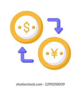 Un vector de cambio de divisas hábilmente diseñado al estilo moderno, un icono único de cambio de dinero