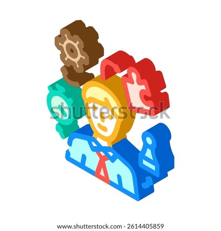 skills abilities interview job isometric icon vector. skills abilities interview job sign. isolated symbol illustration