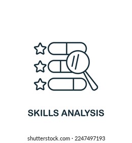 Skills Analysis icon. Monochrome simple Recruitment icon for templates, web design and infographics