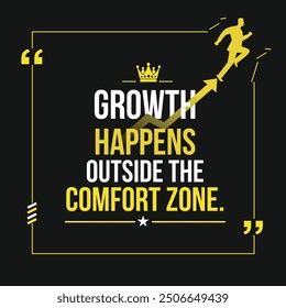 Skills, Comfort zone, Success Growth Quotes, Personal Skill Development Posters Vector. Daily Quotes, People, Lifestyle