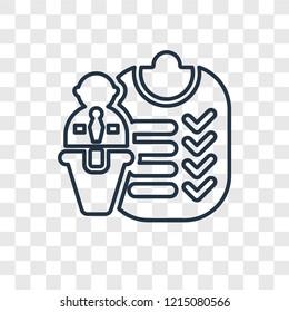 Skills concept vector linear icon isolated on transparent background, Skills concept transparency concept in outline style