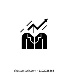 Skills development black icon concept. Skills development flat  vector symbol, sign, illustration.