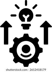 Skills Enhancement Icon Glyph Vector Illustration