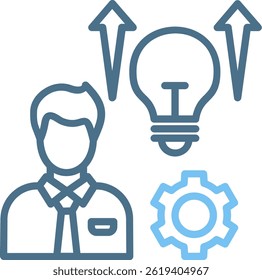 Habilidades Enhancement Linha Ícone de Duas Cores