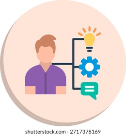 Icono de estilo de círculo plano de habilidades