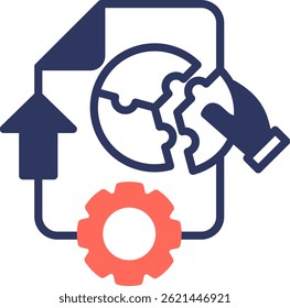 Skills Framework Icon Glyph Color Vector Illustration