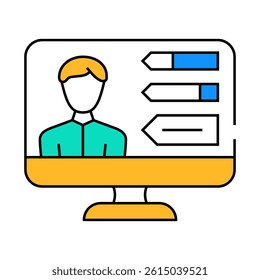 skills human employee line icon vector. skills human employee sign. isolated symbol illustration