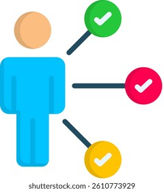 Skills Icon Flat Vector Illustration