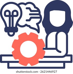 Skills Icon Glyph Color Vector Illustration
