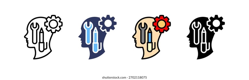 Icono de habilidades Ilustración vectorial múltiple