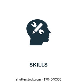 Skills icon from personal productivity collection. Simple line Skills icon for templates, web design and infographics
