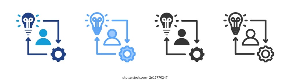 Skills icon set multiple style collection
