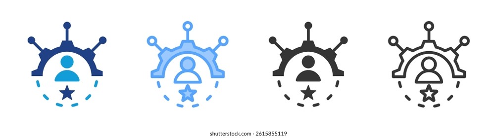 Skills icon set multiple style collection