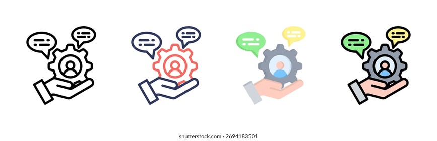 Skills icon set multiple style collection