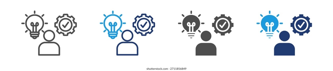skills icon set multiple style