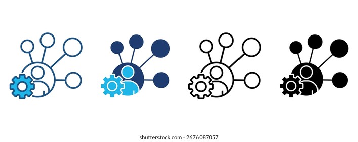 Ícone De Habilidades Definido Com Vários Estilos. Ilustração de vetor