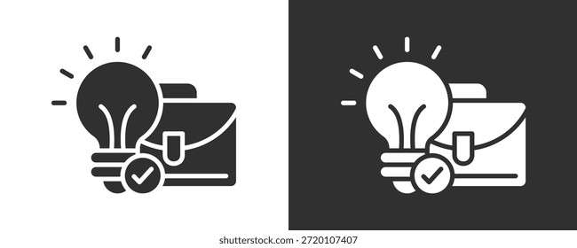 Skills Symbolsatz Vektorgrafik-Kollektion einzeln auf Schwarz und Weiß